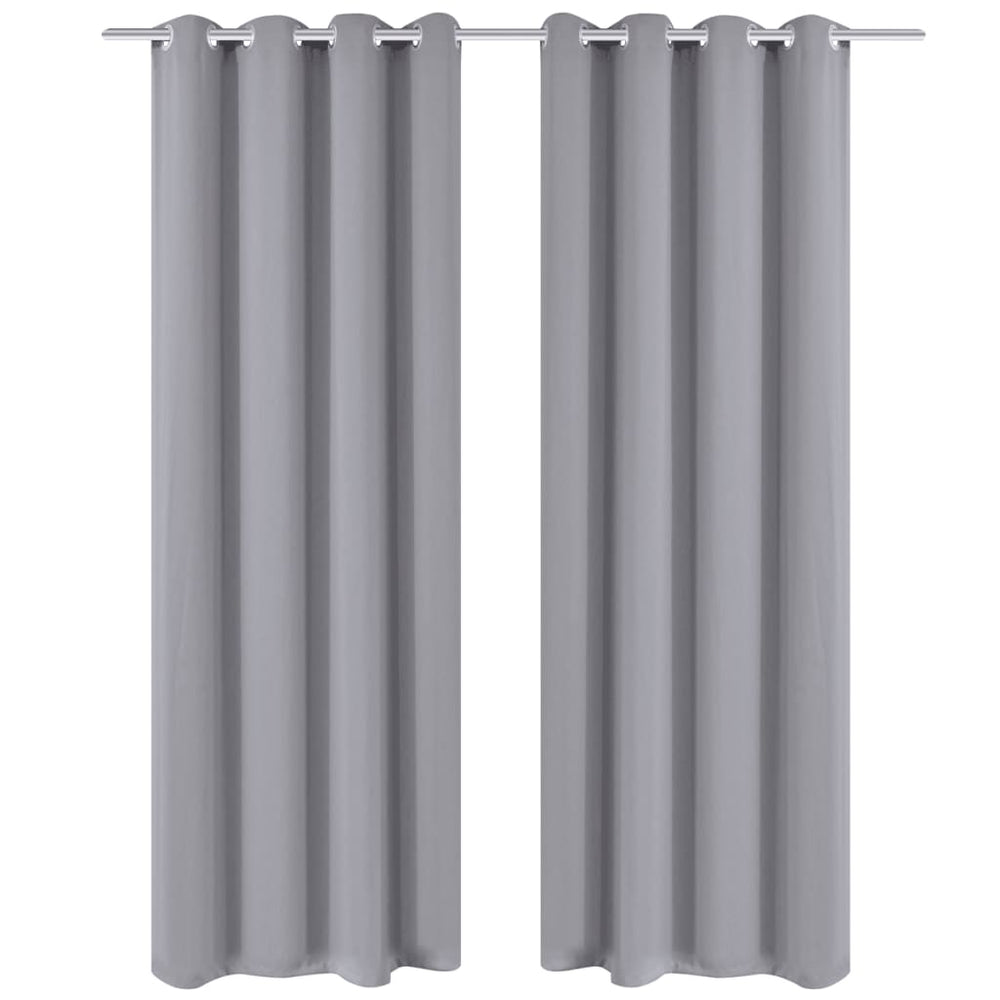 2 pcs Rideau Blackout Occultant  avec Œillets en métal 135x245cm