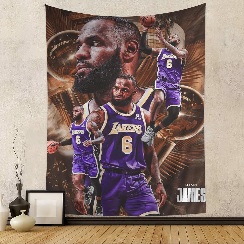 POP Basketball Player L-LeBron- James Basketball Printed Large Wall Tapestry Indian Buddha Decoration Bohemian Hippie Art Decor