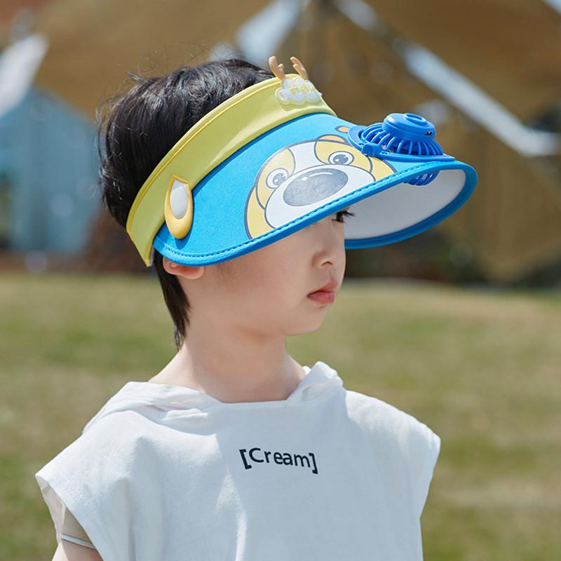 Summer Kids Hat With Sunshade And Breathable Fabric For Outdoor Adventures Royal Blue Dog