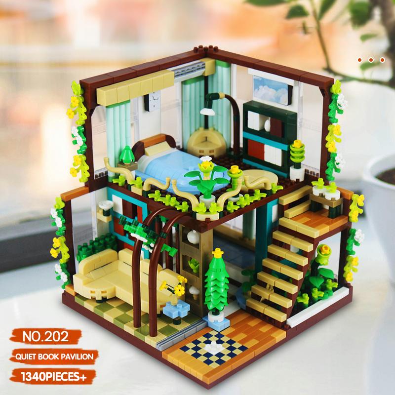 1340Pcs House Room Model Building Blocks Toys for Girls Boys DIY Assembly Micro Blocks Educational Toys Desktop Decoration Gifts