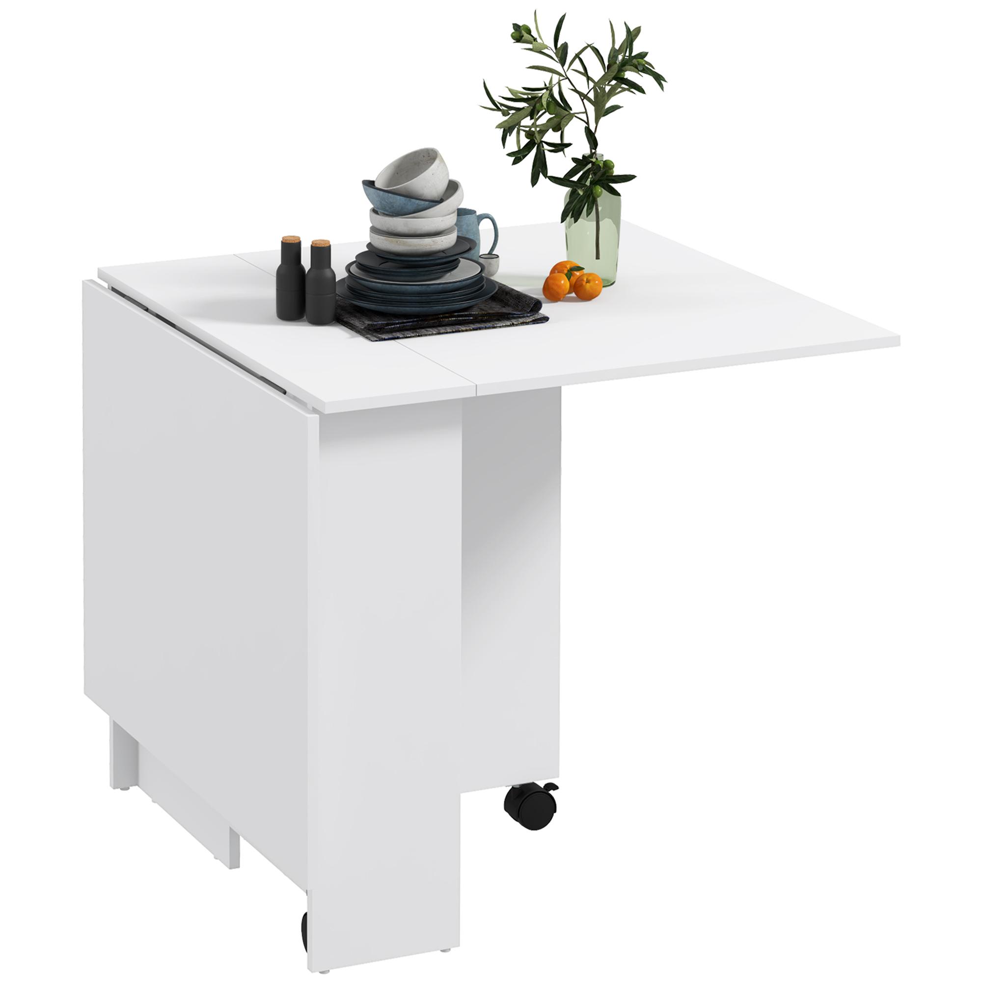 Space-Saving Folding Table with 2 Drop