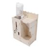 2 in 1 Hamster Hanging Water Bottle Wooden Pet Automatic Water Dispenser for Gerbil Hedgehog