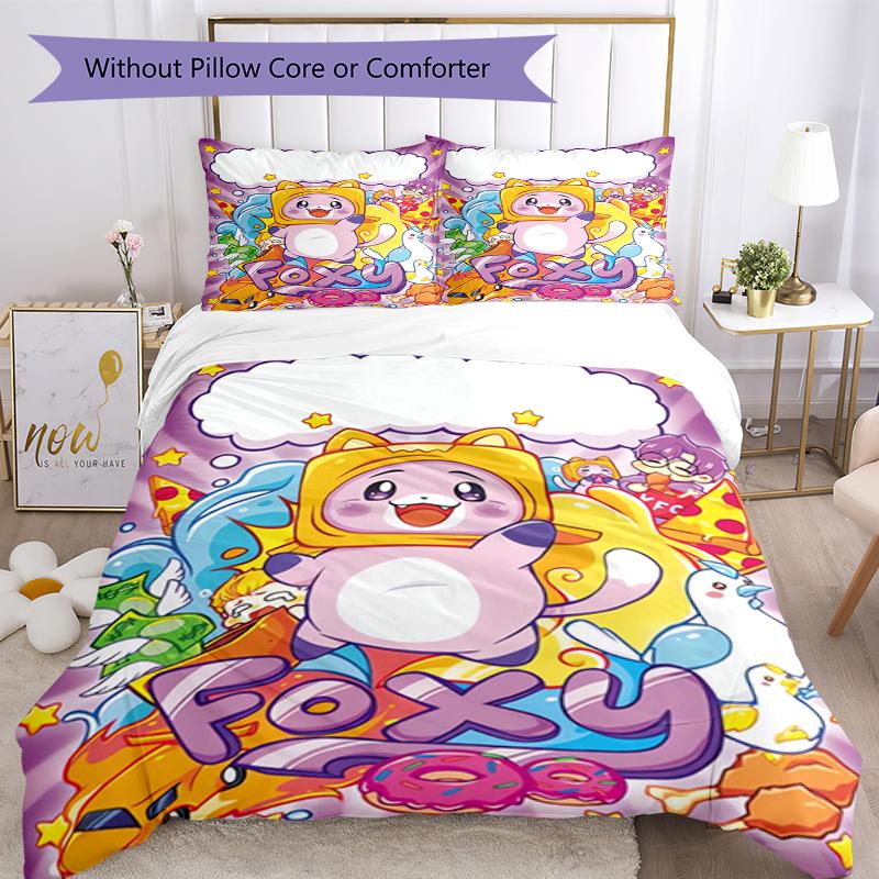 3pcs LankyBox Bedding Set Duvet Cover Closure Includes 1 Duvet Cover & 2 Pillowcases, Soft and Comfortable for All Seasons.
