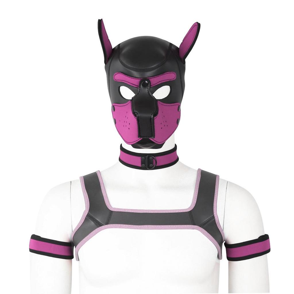 Erotic Adult Toys Set: Dog Headgear, Armband, Chest Strap, Neck Collar, Costume Props