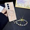 Case for Samsung Galaxy Z Fold 7 6 5 4 3 Magsafe Compatible Crystal Decor Detachable Beaded Wrist Strap Shockproof Cover Phone Bumpers