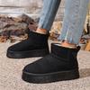 Retro Thick-soled Snow Boots, New Fleece and Thickened Short-leg Snowshoes, Cotton Shoes