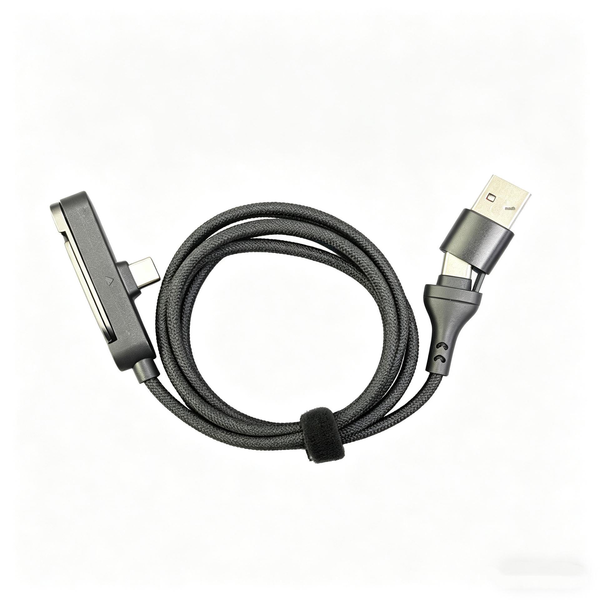 60W USB-C to USB-C Dual Folding Bracket Data Cable