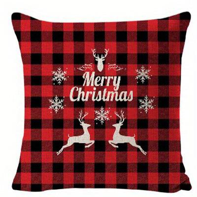 Home Decor Merry Christmas & Let It Snow Throw Pillows Pattern Cushion Cover Suitable For Sofa Bedroom Car Pillow Cover