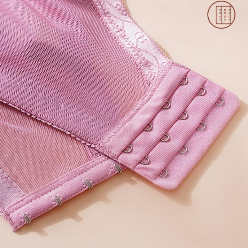 Reggiseno push up in pizzo di grandi dimensioni da donna, forte sostegno, biancheria intima con ferretto, canotta morbida per la pelle