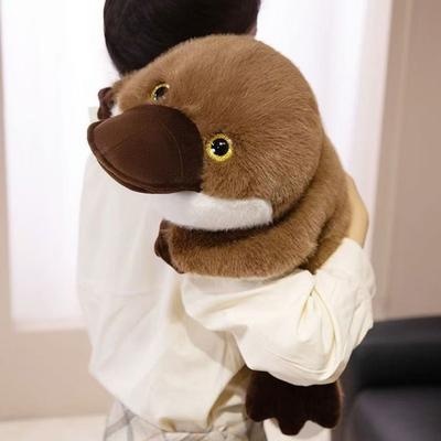 Brown Color Simulation Platypus Toy Fluffy Material Stuffed Animal Doll  Birthday Present