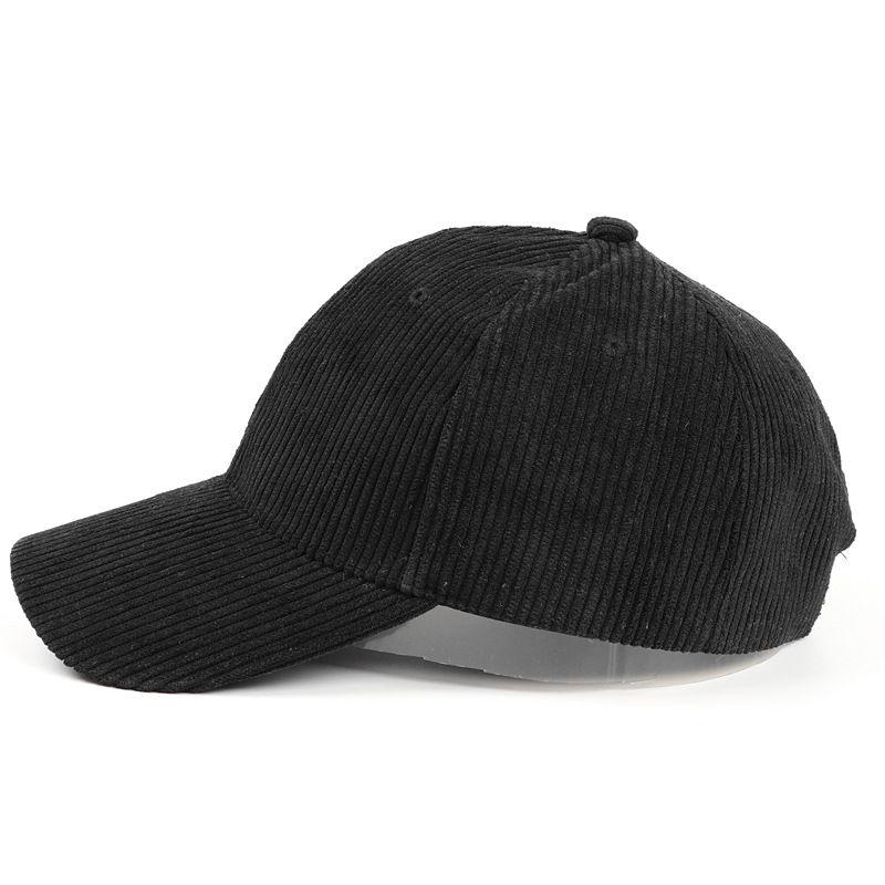 Baseball Cap Corduroy Hat Adjustable Curved Visor Vintage Solid Plain Men Women Casual Caps GZW