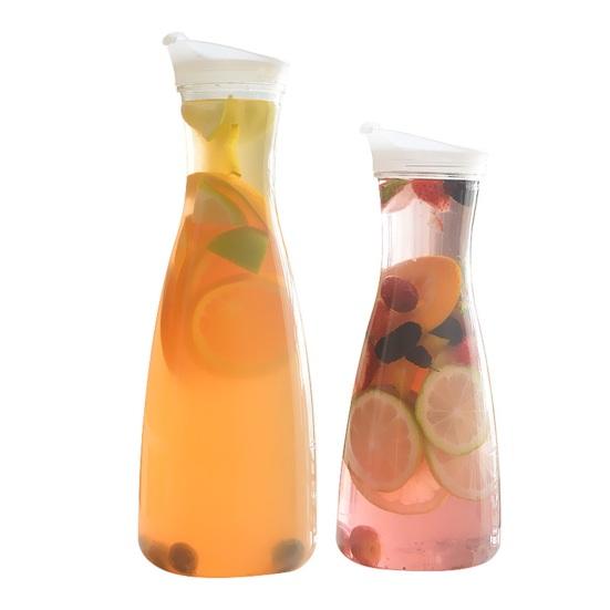 1100/1600ML Plastic Cold Kettle with Flip-Top Lid Food-Grade Beverage Dispenser Coffee Tea Juice Drink Jug for Home Bar Kitchen Restaurant