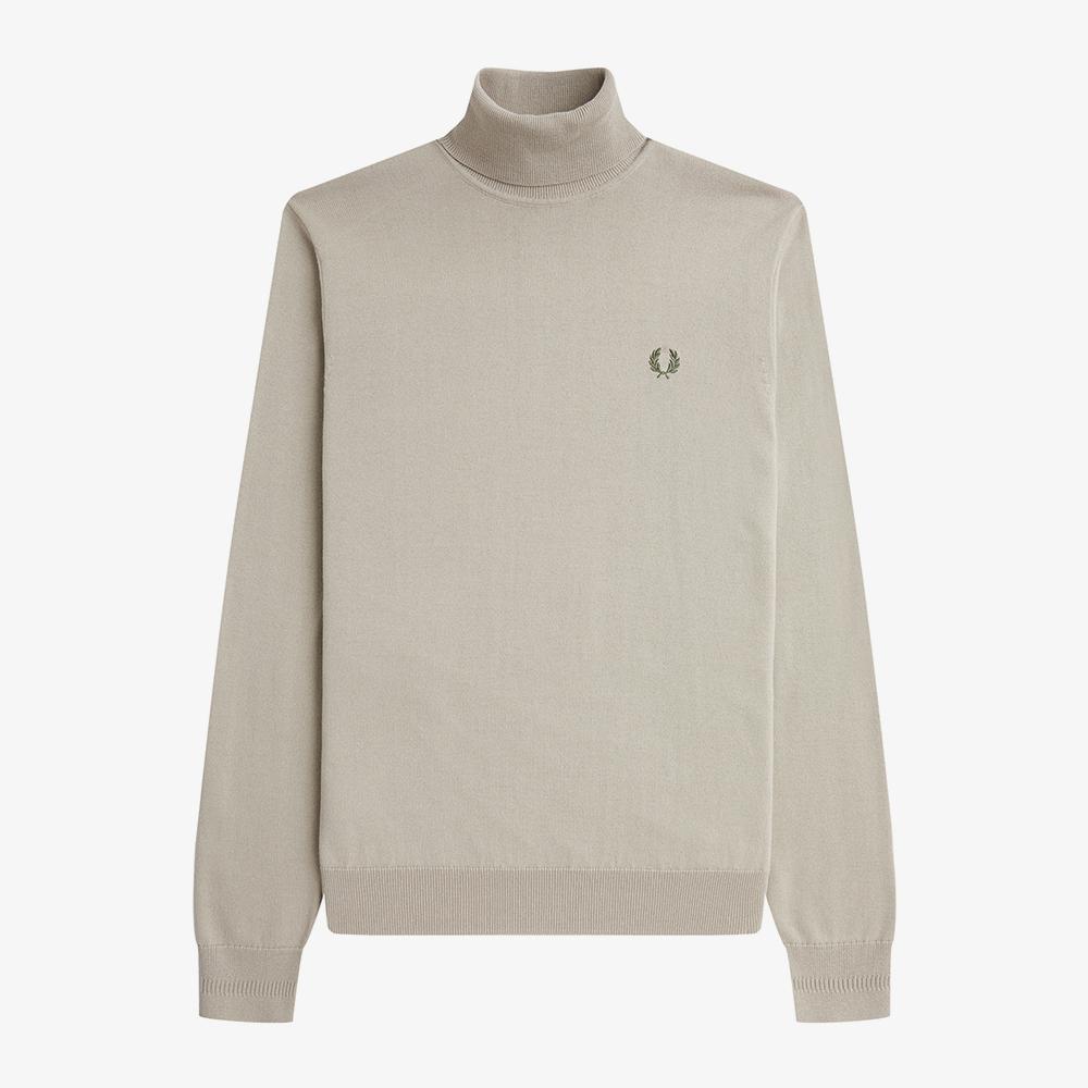 Fred Perry [Sharp] Roll Neck Knit (S56) Afpm2339552-S56 Dark Oatmeal/M