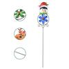 Christmas Metal Stake with Windmill Snowman Santa Garden Decor for Outdoor Decorations Yard Lawn Pathway Driveway Sign