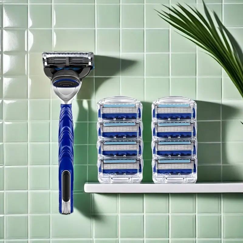 Universal Five-Layer Men's Razor: 5-Blade Manual Shaver Replacement