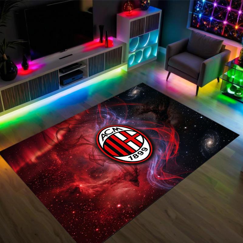 AC Milan Design Crystal Velvet Carpet Cozy Non?Slip Printed Rug For Bedroom Living Room Entrance
