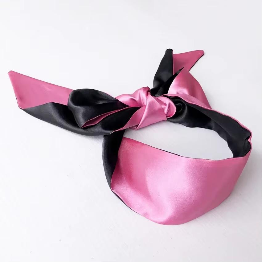 1PC Silk Eye Cover Savour Eye Patches Cute Blindfold Silk Ribbon Satin Silk Sleep Mask Sexy For Women Gift Surprise High Quality