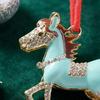 Pony Vánoční ozdoba Kamínková Zvěrokruh Kůň Přívěsek pro Dekoraci Stromku Třpytivý Sváteční Přívěsek Kůň pro Štěstí Tématická Dekorace