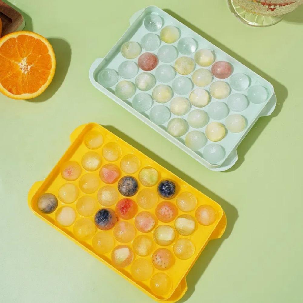 Storage Box Ice Cube Tray Round Whiskey Sphere Mold Creative Ice Grid Mold  Home Kitchen Tools