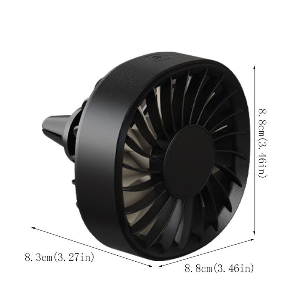 USB Plug Car Fan Colorful Ambient Light Air Outlet Electric Fan Durable Turbo Fan SUV