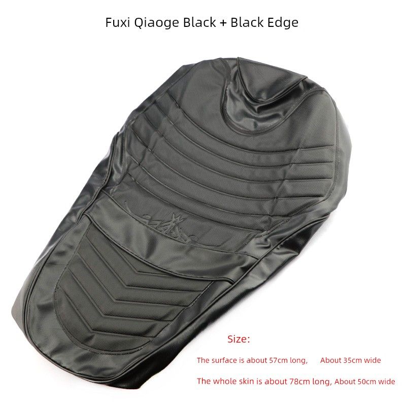 

Motorcycle Seat Cover Waterproof Ghost Fire Cushion Leather Scooter Electric Car Neutral Fast Eagle Smart Grids Caterpillar Cushion Fuxi/Qiaoge (all black) L