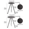 Outdoor Folding Round Table Adjustable Height Small Folding Camping Table