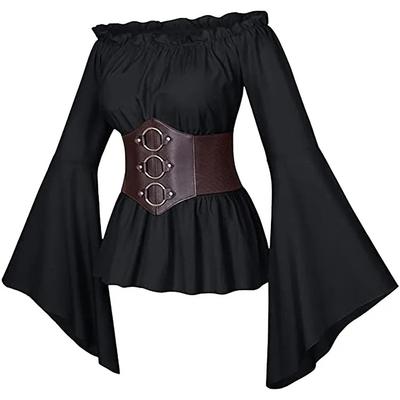 Vintage Women's Pirate Shirt Costume Role Playing Stage Costume Festival Play