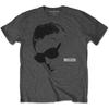 Paul Weller T Shirt Sunglasses Portrait Logo New Official Mens Charcoal Grey