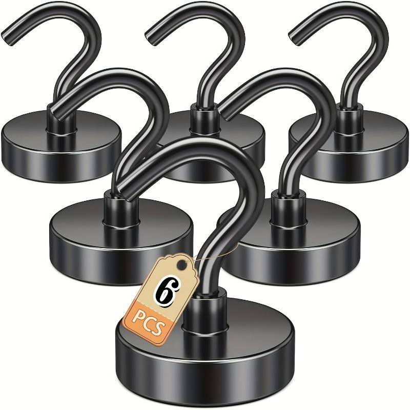 6PCS NdFeB strong magnetic keychain magnetic magnet hook magnetic buckle permanent magnet magnet round magnetic suction hook