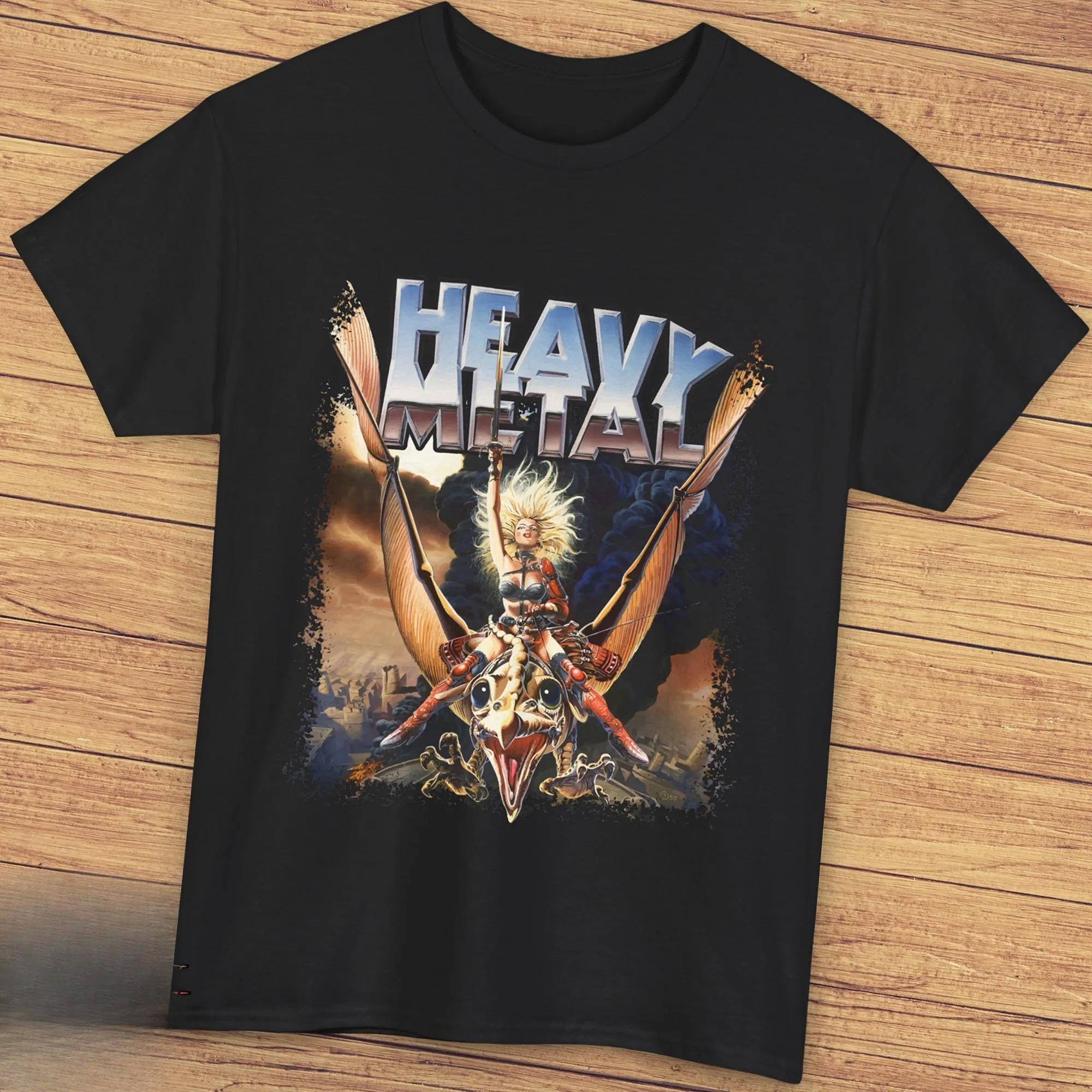 

ZX Heavy Metal TShirt Classic 1981 Movie Poster Design Cult SciFi Fantasy Tee Vintage Animated Film Merch Rock Metal Fans 4XL