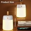 USB rechargeable night light, rechargeable bedside lamp, stepless dimming, hanging outdoor camping lamp, portable handheld lamp