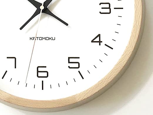 KATOMOKU muku clock 11 natural wall clock continuous second hand km-94NA 306mm (radio clock)