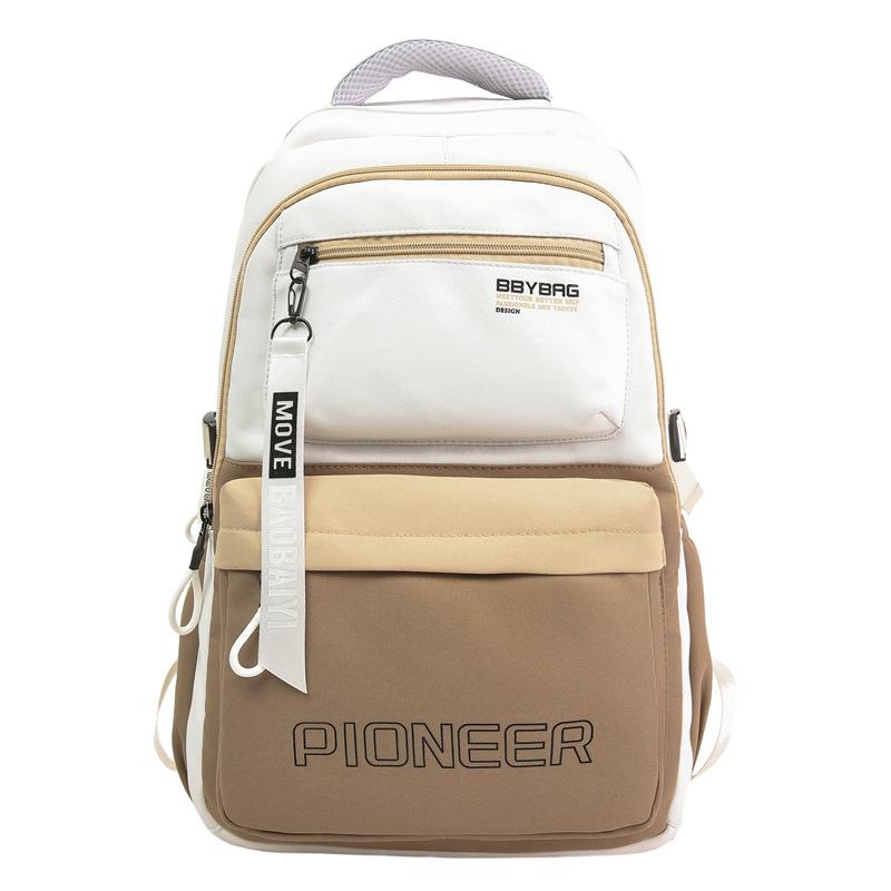 Schoolbag new male and female college students schoolbag simple fashion versatile backpack travel lightweight large capacity student backpack