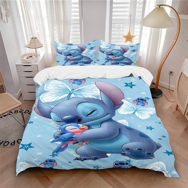 Stitch Friends Fantasy Print 3Pcs Bedding Setduvet Cover With 2 Bedropillowcase Home Birthday Gift