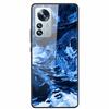 Luxus Hülle für Xiaomi 12T Pro Blumen Gehärtetes Glas Hülle für Xiaomi 12T TPU Stoßfänger Xiaomi 12 T Harte Schwarze Hülle Bunte Capa