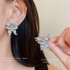 Silver Needle Gold-Plated Geometric Earrings: Chic, Luxurious, High-End Summer Style