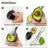 2 in 1 Avocado Slicer Stainless Steel Avocado Cutter Peeler Knife Pitaya Kiwi Slicer Peeler Kitchen Gadget Fruit Vegetable Tools