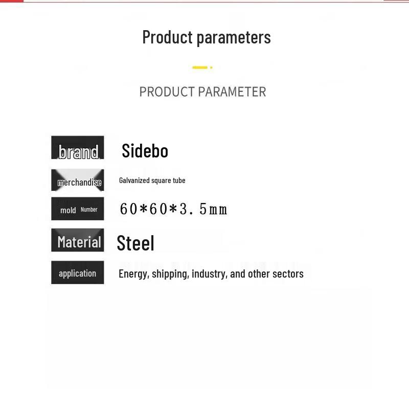 Sdepo Galvanized Square Steel Pipe
