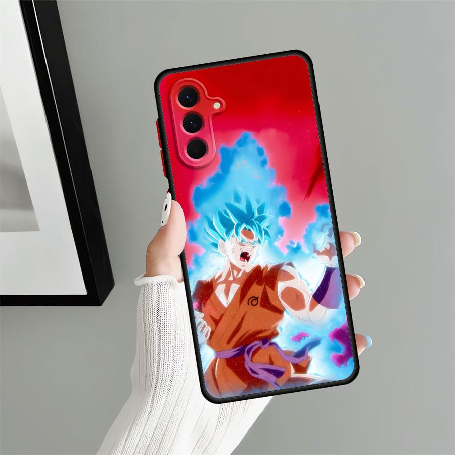 Case for Samsung Galaxy A34 A22 A24 A73 A21s A25 A26 A54 A53 A52 A56 A35 A36 Back Phone Cover Dragon Ball Color Goku