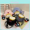 Cartoon Duffle Bag For Women With Plush Material And Large Capacity For Daily Use