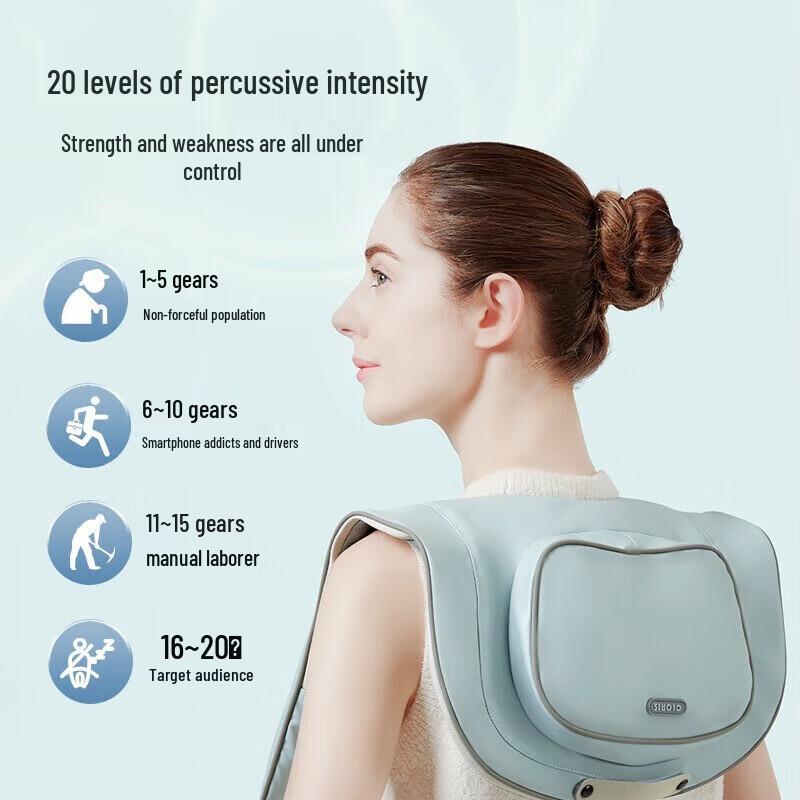 CLORIS Neck and Shoulder Percussion Massager with Heat