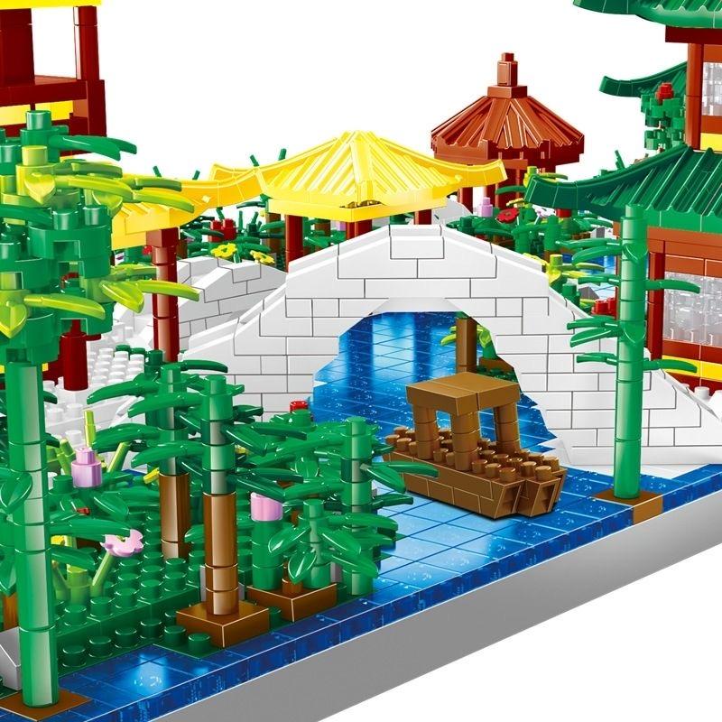 Zhegao Mini Blocks Architecture Building Bricks Chinese Castle Courtyard Royal Garden Toy Boy Gift Girl Present Lezi 8260