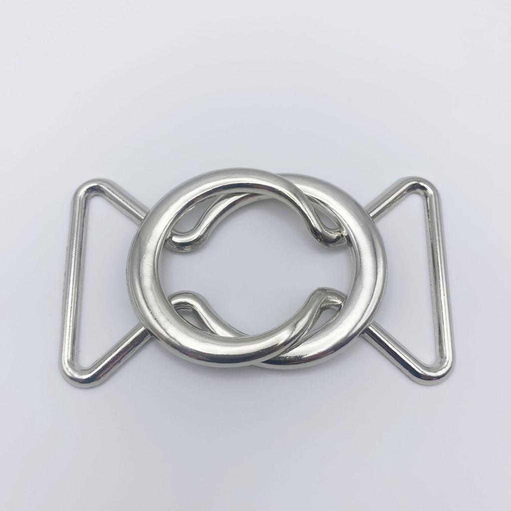 Minimalist Eight-Character Metal Alloy Buckle for Waist-Cinching and Curtain Tieback Accessories