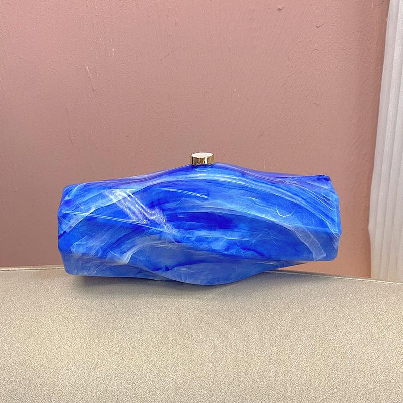 NicheDesignUniqueHigh-End Feel Acrylic Box Bag CasualVersatile Stone Pattern Handheld Crossbody Bag From China Mainland