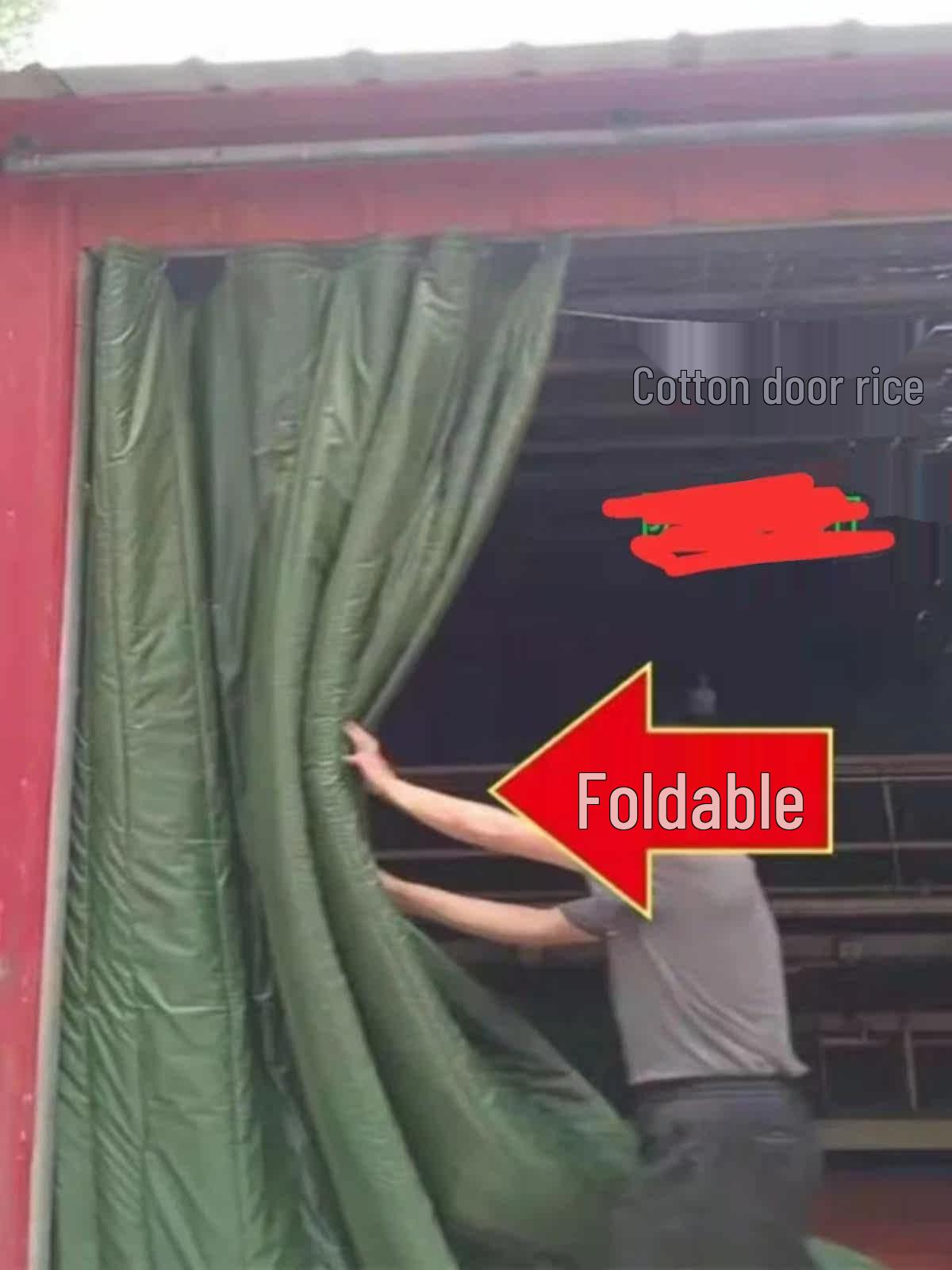 Огнестойкая звукоизоляционная дверная штора - Утолщенная, теплая, раздвижная, защита от холода для дома и коммерческого использования