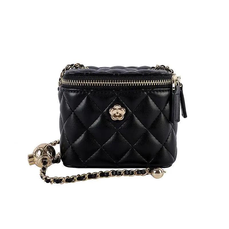 New Mini Shoulder Bag Camellia Lingeries Chain Box Small Bag for Women Shoulder Bag Crossbody Bag