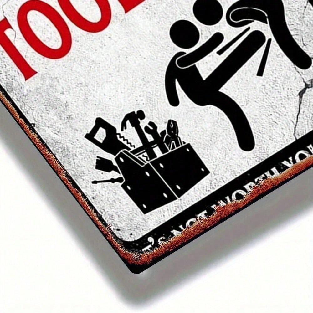 Vintage Don't Touch My Tools Metal Sign, 8x12, Retro Tin Plaque for Garage & Man Cave