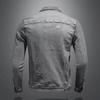 Men's Classic Denim Baseball Jacket: Youthful, Stylish Autumn Outerwear with Lapel