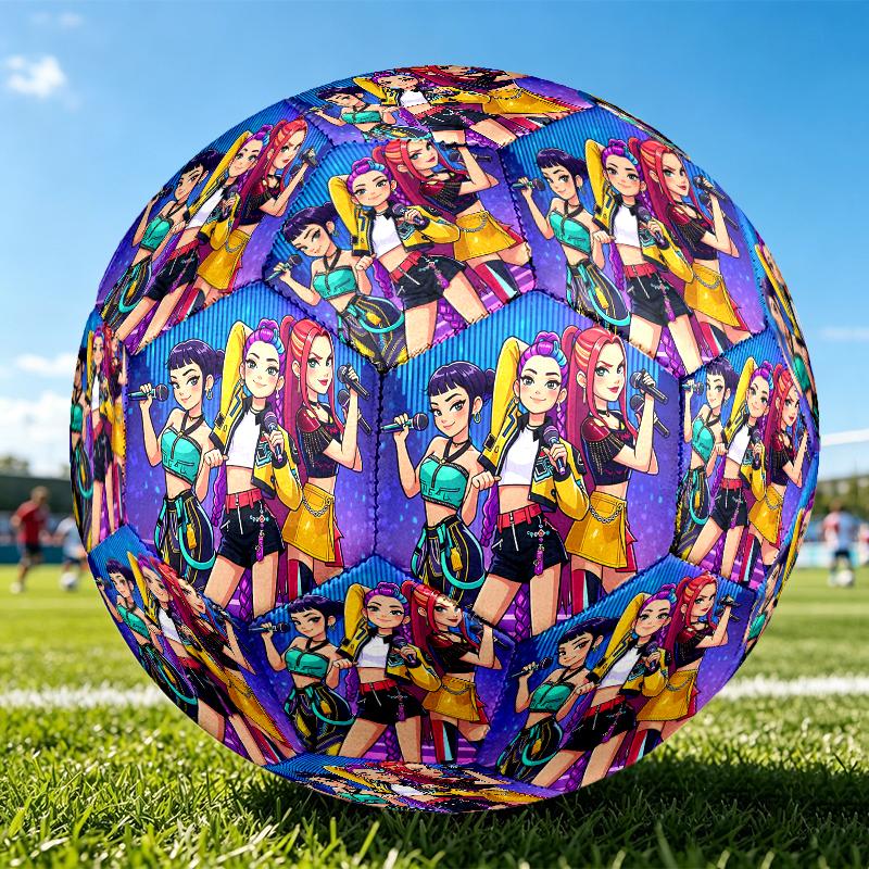 1pc Standard Football Size 5, Soccer Balls, Kpop Pattern Soccer Ball, Machine Stitched, Ball for Training & Outdoor Match