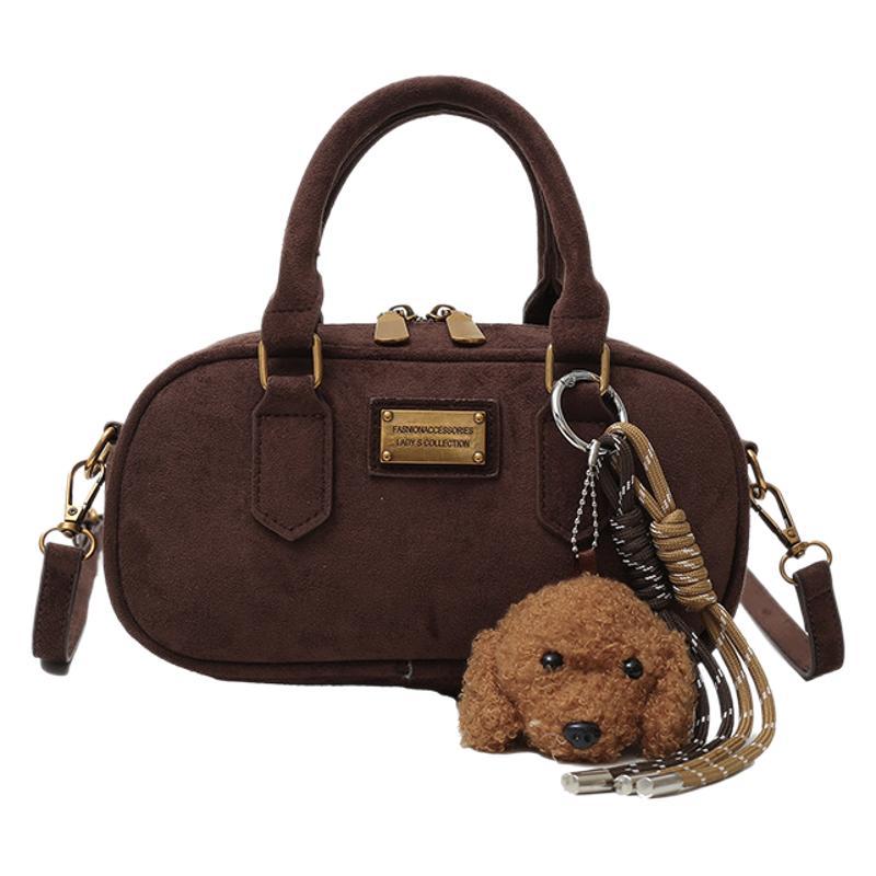 Portable Bowling Boston Bag Women's 2025 New Autumn and Winter Light Luxury Niche High-end Messenger Pillow Bag
